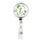 Retractable Badge Reel Holder With Clip, Monogram Eucalyptus Greenery-Set of 1-Andaz Press-E-