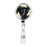 Retractable Badge Reel Holder With Clip, Monogram Ivory Cream Roses Floral-Set of 1-Andaz Press-A-