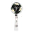 Retractable Badge Reel Holder With Clip, Monogram Ivory Cream Roses Floral-Set of 1-Andaz Press-A-