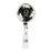 Retractable Badge Reel Holder With Clip, Monogram Ivory Cream Roses Floral-Set of 1-Andaz Press-A-