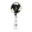 Retractable Badge Reel Holder With Clip, Monogram Ivory Cream Roses Floral-Set of 1-Andaz Press-A-
