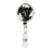 Retractable Badge Reel Holder With Clip, Monogram Ivory Cream Roses Floral-Set of 1-Andaz Press-A-