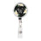 Retractable Badge Reel Holder With Clip, Monogram Ivory Cream Roses Floral-Set of 1-Andaz Press-A-