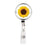 Retractable Badge Reel Holder With Clip, Pink Peonies Floral Design-Set of 1-Andaz Press-Sunflower Flowers-