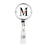 Retractable Badge Reel Holder With Clip, Roses Floral Monogram-Set of 1-Andaz Press-A-