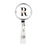 Retractable Badge Reel Holder With Clip, Roses Floral Monogram-Set of 1-Andaz Press-A-