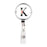Retractable Badge Reel Holder With Clip, Roses Floral Monogram-Set of 1-Andaz Press-K-