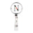 Retractable Badge Reel Holder With Clip, Roses Floral Monogram-Set of 1-Andaz Press-N-