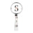 Retractable Badge Reel Holder With Clip, Roses Floral Monogram-Set of 1-Andaz Press-S-