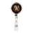 Retractable Badge Reel Holder With Clip, Rustic Wood Monogram-Set of 1-Andaz Press-A-