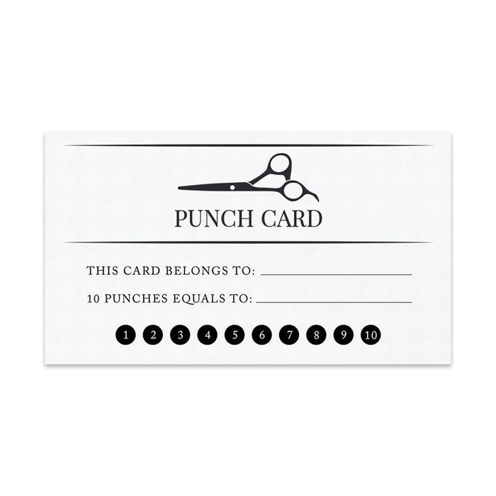 Reward Punch Cards, Loyalty Cards for Small Business Customers, Incentive Award Cards for Class-Set of 100-Andaz Press-Barber Shop-