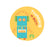 Robot Birthday Round Circle Label Stickers-Set of 40-Andaz Press-Birthday Alert-