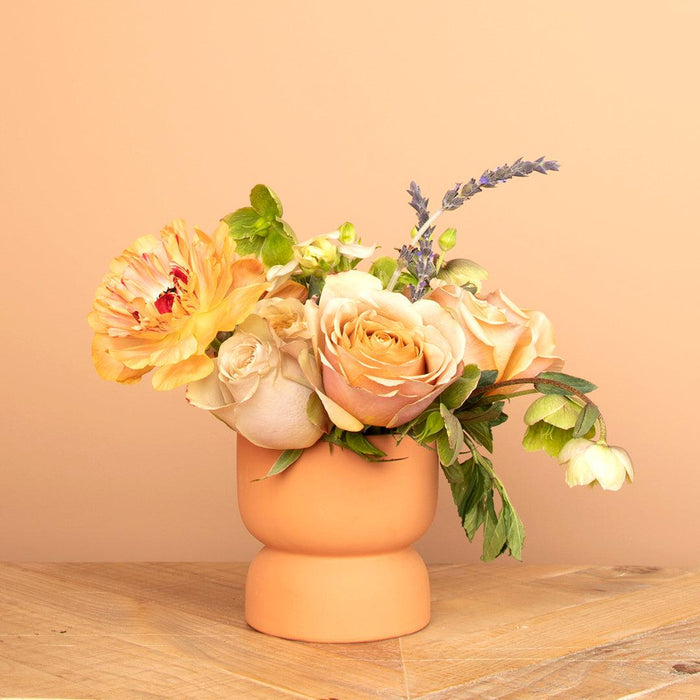 Round Ceramic Floating Candle Holders Terracotta Clay Candle Holders Small Floral Bud Vases-Set of 6-Koyal Wholesale-Terracotta-