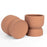 Round Ceramic Floating Candle Holders Terracotta Clay Candle Holders Small Floral Bud Vases-Set of 6-Koyal Wholesale-Terracotta-