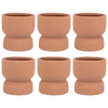 Round Ceramic Floating Candle Holders Terracotta Clay Candle Holders Small Floral Bud Vases-Set of 6-Koyal Wholesale-Terracotta-