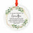 Round Ceramic Porcelain Christmas Tree Ornament Keepsake Bereavement Memorial Collectible-Set of 1-Andaz Press-Grandma-