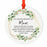 Round Ceramic Porcelain Christmas Tree Ornament Keepsake Bereavement Memorial Collectible-Set of 1-Andaz Press-Grandma-