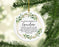 Round Ceramic Porcelain Christmas Tree Ornament Keepsake Bereavement Memorial Collectible-Set of 1-Andaz Press-Grandma-