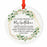Round Ceramic Porcelain Christmas Tree Ornament Keepsake Bereavement Memorial Collectible-Set of 1-Andaz Press-Godfather-