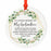 Round Ceramic Porcelain Christmas Tree Ornament Keepsake Bereavement Memorial Collectible-Set of 1-Andaz Press-Godmother-