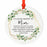 Round Ceramic Porcelain Christmas Tree Ornament Keepsake Bereavement Memorial Collectible-Set of 1-Andaz Press-Mimi-