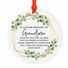 Round Ceramic Porcelain Christmas Tree Ornament Keepsake Bereavement Memorial Collectible-Set of 1-Andaz Press-Grandma-