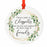 Round Ceramic Porcelain Christmas Tree Ornament Keepsake Collectible Gift for Friend, Floral-Set of 1-Andaz Press-True Friends-
