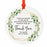 Round Ceramic Porcelain Christmas Tree Ornament Keepsake Collectible Gift for Friend, Floral-Set of 1-Andaz Press-Better-