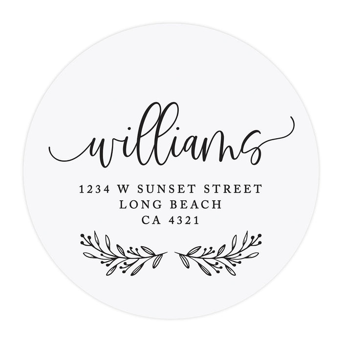 Round Clear Custom Wedding Return Address Labels with Black Ink, Set of 40-Set of 40-Andaz Press-The Future Mr. & Mrs.-