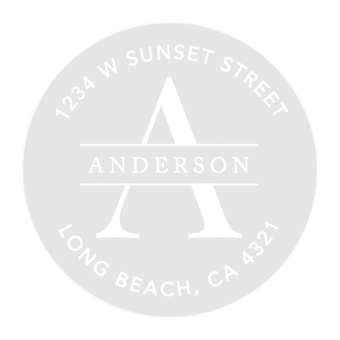 Round Clear Custom Wedding Return Address Labels with White Ink, Set of 40-Set of 40-Andaz Press-The Future Mr. & Mrs.-