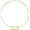 Round Matte Metal Wedding Stand, Arch Backdrop Stand, Sturdy Circle Frame with Legs for Florals-Set of 1-Koyal Wholesale-Gold-