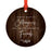 Round Metal Christmas Ornament Collectible Friendship Gift, Rustic Wood-Set of 1-Andaz Press-Good Friends-