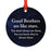 Round Metal Christmas Ornament Long Distance Friendship Gift-Set of 1-Andaz Press-Brother-