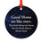 Round Metal Christmas Ornament Long Distance Friendship Gift-Set of 1-Andaz Press-Mom-