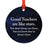 Round Metal Christmas Ornament Long Distance Friendship Gift-Set of 1-Andaz Press-Teacher-