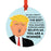 Round Natural Wood MDF Christmas Ornament, Funny President Donald Trump, Family Members MAGA Design 1-Set of 1-Andaz Press-Aunt-