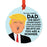 Round Natural Wood MDF Christmas Ornament, Funny President Donald Trump, Family Members MAGA Design 1-Set of 1-Andaz Press-Aunt-