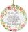 Round Porcelain Christmas Tree Ornament, Spring Floral Wreath-Set of 1-Andaz Press-Goddaughter I Promise to Guide You Love Your Godmother-