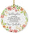 Round Porcelain Christmas Tree Ornament, Spring Floral Wreath-Set of 1-Andaz Press-Goddaughter I Promise to Guide You Love Your Godfather-