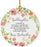Round Porcelain Christmas Tree Ornament, Spring Floral Wreath-Set of 1-Andaz Press-Goddaughter I Promise to Guide You Love Your Godmother-