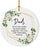 Round Porcelain Christmas Tree Ornament, Thank You-Set of 1-Andaz Press-Mom As I Say I Do-