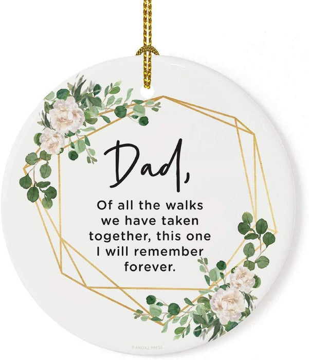 Round Porcelain Christmas Tree Ornament, Thank You-Set of 1-Andaz Press-Mom As I Say I Do-