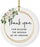 Round Porcelain Christmas Tree Ornament, Thank You-Set of 1-Andaz Press-Mom As I Say I Do-