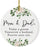 Round Porcelain Christmas Tree Ornament, Thank You-Set of 1-Andaz Press-Mom and Dad Today a Groom-