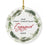 Round Porcelain Pine Wreath Christmas Tree Ornament Keepsake Gift-Set of 1-Andaz Press-Mimi-