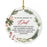Round Porcelain Pine Wreath Christmas Tree Ornament Keepsake Gift-Set of 1-Andaz Press-Mimi-