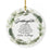 Round Porcelain Pine Wreath Christmas Tree Ornament Keepsake Gift-Set of 1-Andaz Press-Mimi-