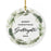 Round Porcelain Pine Wreath Christmas Tree Ornament Keepsake Gift-Set of 1-Andaz Press-Merry Christmas Goddaughter-