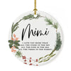 Round Porcelain Pine Wreath Christmas Tree Ornament Keepsake Gift-Set of 1-Andaz Press-Mimi-