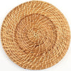 Round Rattan Charger Plates-Set of 4-Koyal Wholesale-Tan-